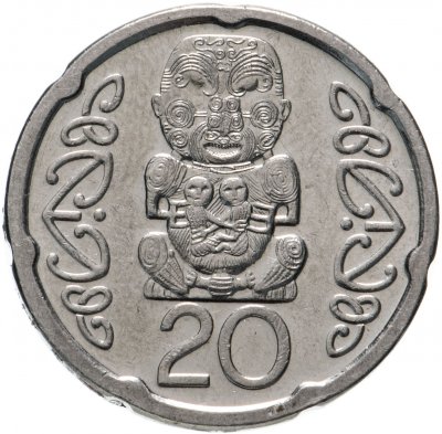 купить Новая Зеландия 20 центов (cents) 2006-2014 Пожилая королева