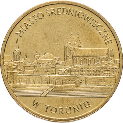 купить Польша 2 злотых 2007 [KM#Y.622] Памятники культуры Польши. Средневековый город Торунь