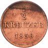 Купить Германия, Бавария 1/2 крейцера 1856