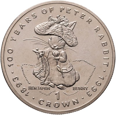 купить Гибралтар 1 крона (crown) 1993 "100 лет созданию Кролика Питера - Бенджамин Банни"