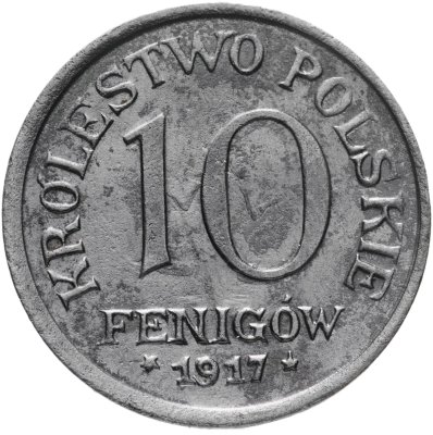 Купить Польша 10 фенигов (fenigow) 1917