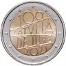 Купить Латвия 2 евро 2021 100 лет признанию государственной независимости Латвии