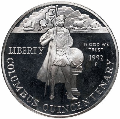 купить США 1 доллар (dollar) 1992 P Columbus Quincentenary (500 лет открытия Америки Христофором Колумбом)