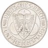 Купить Германия,  Веймарская республика 5 рейхсмарок (reichsmark) 1930 "Освобождение Рейнской области (Рейнланда)" Знак монетного двора "A" — Берлин