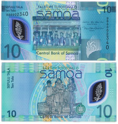 купить Самоа - 10 тала 2023 2024 "Чемпионы по регби «Hongkong Sevens 2007»." Pick - 48 полимер