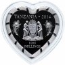 Купить Танзания 1000  шиллингов 2014 "Драгоценная любовь-Павлины"