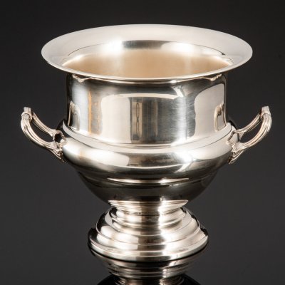 купить Ведро для шампанского с ручками, форма "Кратер", металл, серебрение, Великобритания, 1920-1950 гг.