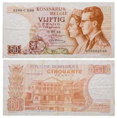 купить Бельгия 50 франков 1966 год