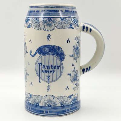 купить Кружка пивная (большая) "Panter Urtyp", фаянс, роспись, Delfts Blauw, Нидерланды, 1950-1980 гг.