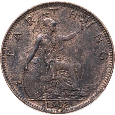 купить Великобритания 1 фартинг (farthing) 1932