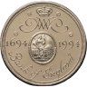Купить Великобритания 2 фунта 1994 "300 лет банку Англии" UNC в буклете