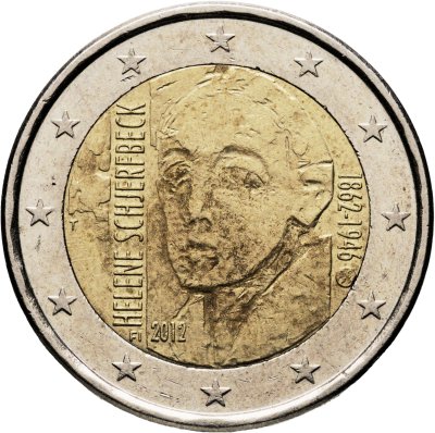 купить Финляндия 2 евро 2012 "150 лет со дня рождения Хелены Шерфбек"