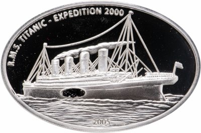 Купить Либерия 10 долларов 2005 "Экспедиция к затонувшему Титанику 2000 года"