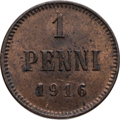 купить 1 пенни (penni) 1916 Российская Финляндия