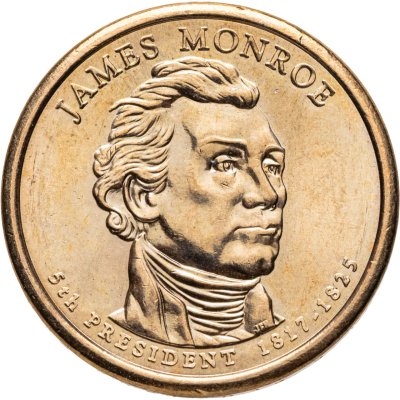 купить США 1 доллар (dollar) 2008 "Джеймс Монро (5-й президент США)" знак монетного двора "S" - Сан-Франциско