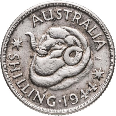 купить Австралия 1 шиллинг (shilling) 1944 без обозначения монетного двора