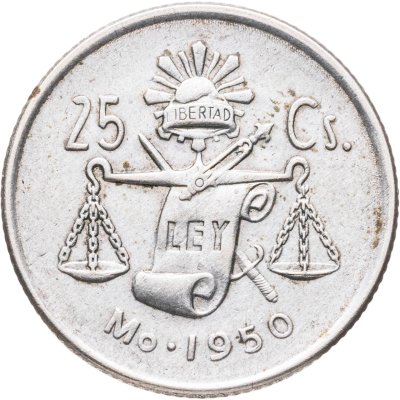 купить Мексика 25 сентаво (centavos) 1950