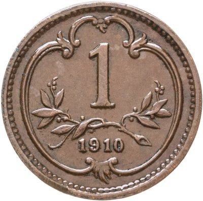 купить Австрия 1 геллер (heller) 1910