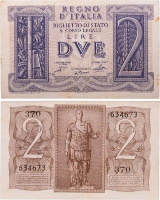 купить Италия 2 лиры 1939