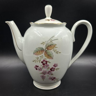 купить Чайник с нежным цветочным декором, фарфор, деколь, золочение, Kahla-Könitz, ГДР, 1954-1962 гг.