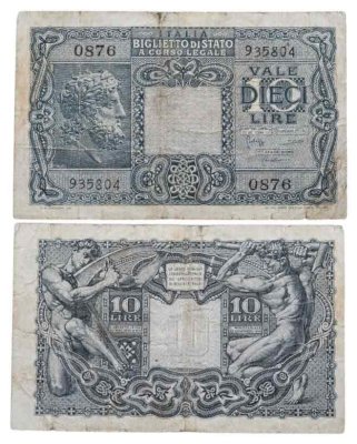 купить Италия 10 лир 1944