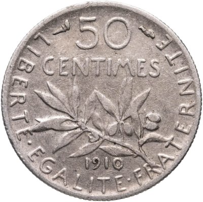 купить Франция 50 сантимов (centimes) 1910