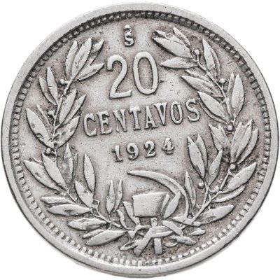купить Чили 20 сентаво (centavos) 1924