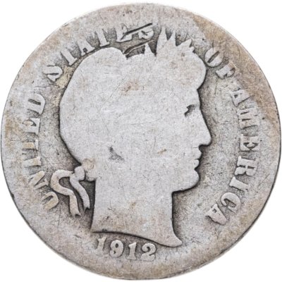 купить США 10 центов (дайм, one dime) 1912 Barber Dime Без отметки монетного двора