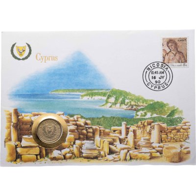 купить Кипр 5 центов (cents) 1988 в конверте с маркой