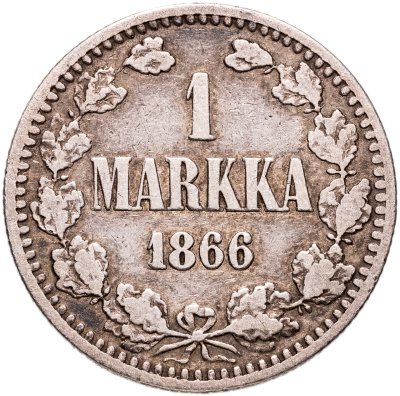 Купить 1 марка 1866 S Российская Финляндия