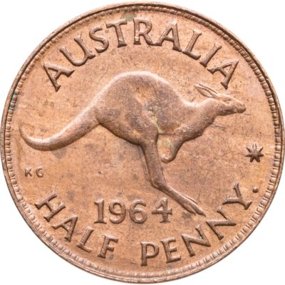 купить Австралия 1/2 пенни (penny) 1964