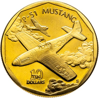 купить Маршалловы острова 10 долларов 1991 "самолет P - 51 MUSTANG"