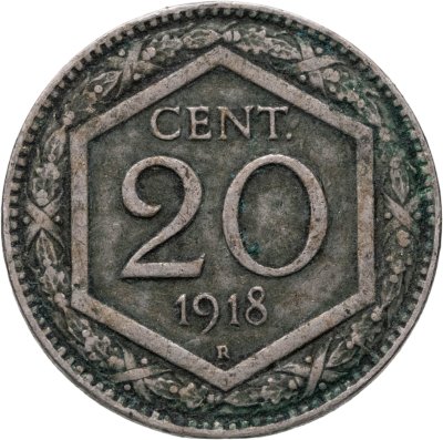 купить Италия 20 чентезимо (centesimi) 1918