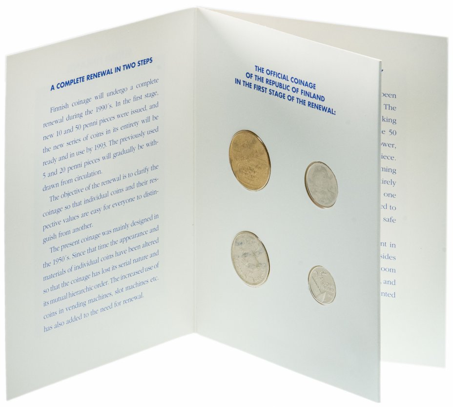 купить Финляндия набор из 4-х монет 1991, в буклете