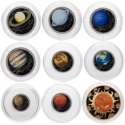 купить Жетоны ММД Гознак Планеты солнечной системы (9 штук набор)