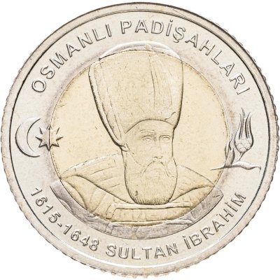 купить Турция 1 лира (lira) 2025 "Султаны Османской империи. Ибрагим I"