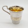 Купить Пара кофейная с орнаментальным декором, мельхиор (медь-никель), гравировка, золочение, Мстерский завод художественных изделий «Ювелир», СССР, 1979 г.