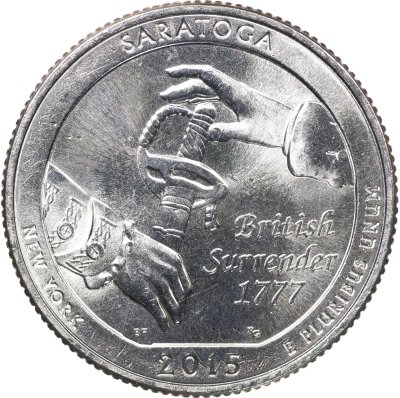 купить США 25 центов [Квотер] 2015 D [KM#601] "Национальный исторический парк Саратога - Saratoga [New York]"