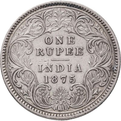 купить Индия (Британская) 1 рупия (rupee) 1875 Без отметки монетного двора