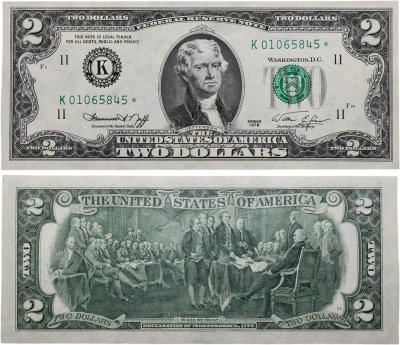 купить США 2 доллара 1976 года (Pick 461) K-Даллас *-серия замещения