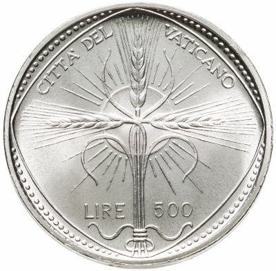 купить Ватикан 500 лир 1968