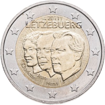 купить Люксембург 2 евро 2011 "50 лет награждения Великого герцога Люксембурга Жана титулом "lieutenant-représentant""