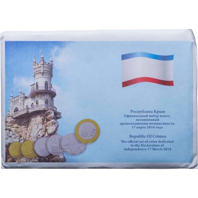 купить Республика Крым 2014 набор 6-ти монетовидных жетонов "Независимость Крыма 17.3.2014" в пластике