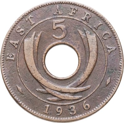 купить Британская Восточная Африка 5 центов (cents) 1936 KN Эдуард VIII знак монетного двора: "KN" - Кингз Нортон Металл, Бирмингем