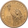 Купить США 1 dollar (доллар) 2007 "Томас Джефферсон (3-й президент США)", знак монетного двора "Р" - Филадельфия