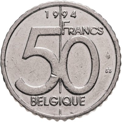 купить Бельгия 50 франков (francs) 1994 Надпись на французском - 'BELGIQUE'