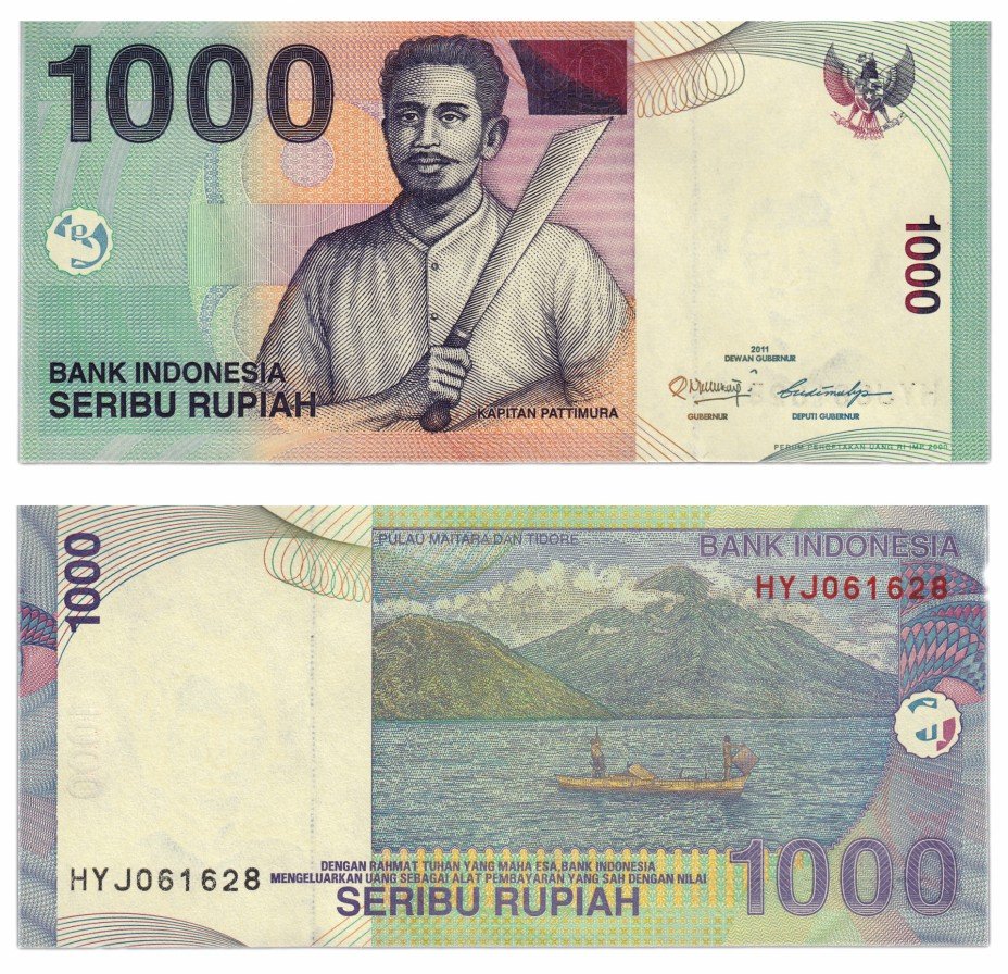купить Индонезия 1000 рупий 2011 (Pick 141k)