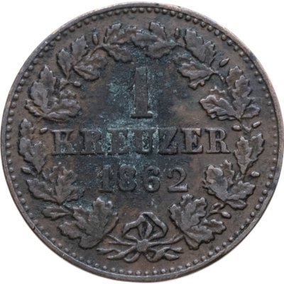 купить Германия, Нассау 1 крейцер 1862