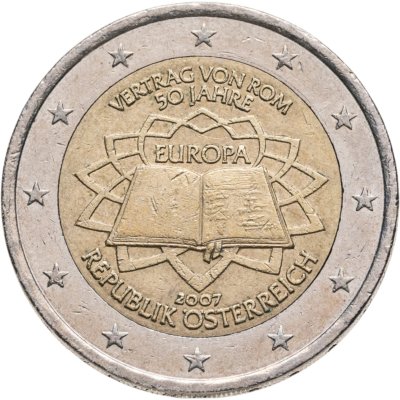 купить Австрия 2 евро 2007 "50 лет Римскому договору"