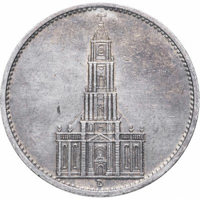 купить Фашистская Германия 5 рейхсмарок 1936 D "Потсдамская церковь"